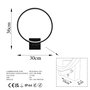 Opviq Halka - 13309 Lámpara de Pared Negra de Metal con LED